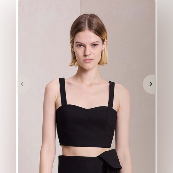 A.L.C. Tops - A.L.C. LAYLA CROP TOP, Black, size 8, $325